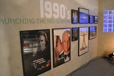 The decade-specific vignettes also showcased movie posters that featured the SL convertible, including The Rookie, Father of the Bride, and Liar Liar in the area dedicated to the '90s. During the press tours, Java the Truck and the Fry Girl provided refreshments and pastries for guests.