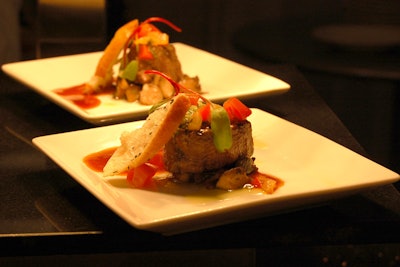 At the 32nd annual Genie Awards, organizers opted to serve passed dishes rather than host a sit-down dinner. The Westin Harbour Castle created composed plates like seared Alberta Black Angus medallions with a chimichurri pesto, tomato sofrito, herb crostini, and veal jus.