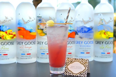 Grey Goose provided a 'honey deuce' cocktail with a lemony, tennis-themed finish.