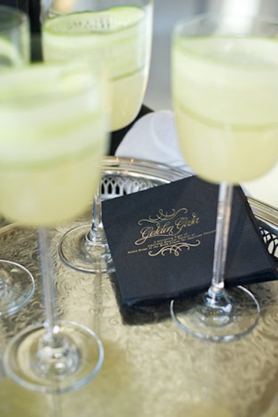 The drink menu called for three spring-inspired cocktails.