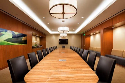 Amenities include interactive digital white boards, video-conferencing, and high-speed Wi-Fi.