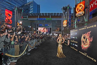Lionsgate premiered The Hunger Games at L.A. Live with a fan-mobbed premiere on Monday.