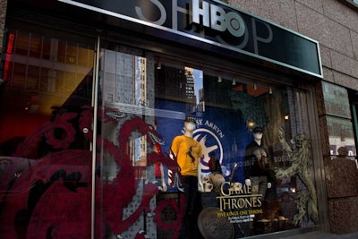To promote the premiere of the second season of Game of Thrones, HBO transformed its New York retail location into a museum-like exhibit. The experiential platform was intended to give fans a glimpse of original set and costume pieces from the hit series, as well as publicize the accompanying merchandise line.