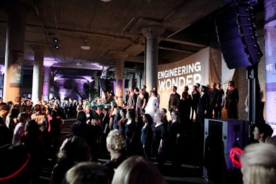 The theme of the evening, and of the company's work in general, is 'Engineering Wonder.' The phrase appeared on a large projection screen during the live auction.
