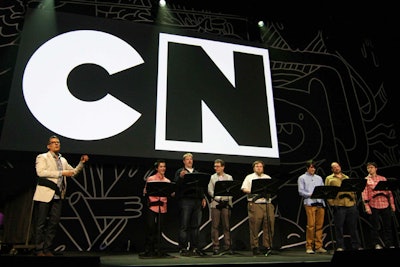 To showcase the voice talents behind series like Adventure Time and Regular Show, the network brought actors including J. G. Quintel, Pendleton Ward, and John DiMaggio to the stage to perform live.