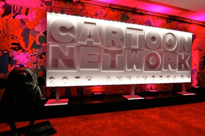 Rather than a simple step-and-repeat, Cartoon Network created a three-dimensional sign at the Roseland Ballroom, beside which upfront attendees posed.