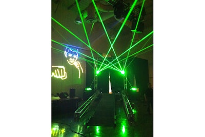 LaserNet lasers used for a boxing match introduction