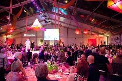 AVMedia provided soft lighting under the tent as the 400 guests ate dinner.