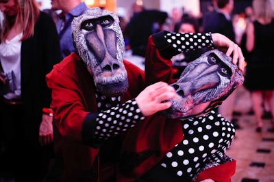 Performers in polka dots and handcrafted monkey masks interacted with guests (and scratched one another).