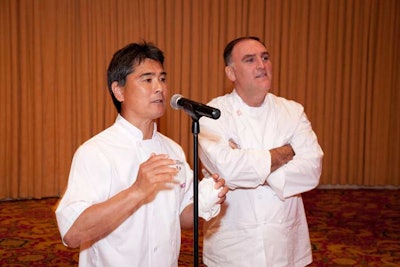 Local chefs Roy Yamaguchi and José Andrés served as the night's honorary hosts.