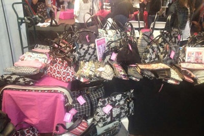 Boston's Tamara Handbags showcased boldly patterned purses and clutches.