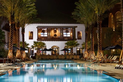 The two-story Wreckers Sports Bar at Gaylord Palms Resort & Convention Center has a balcony overlooking the resort's adults-only pool.