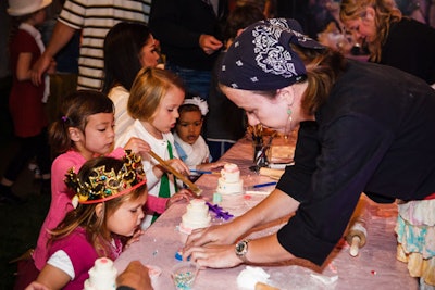 Guests of all ages participated in a variety of activities throughout the party space.