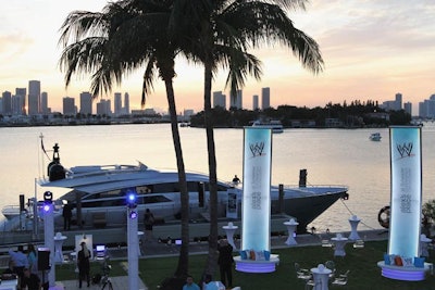 A 92-foot yacht lent extra Miami flavor to the kickoff gala.