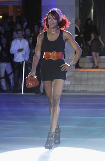 WWE's Alicia Fox was among the wrestling stars who appeared on the runway.