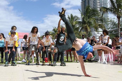 Professional skate dancers entertained the crowd.