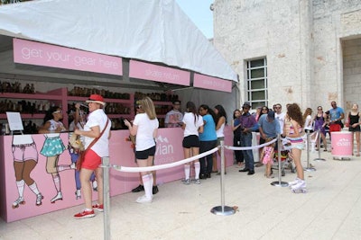 A booth offered free skating rentals for up to 300 guests at a time.