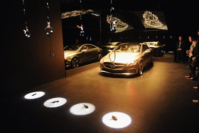 The Mercedes-Benz Concept Style Coupé was unveiled for the first time amid artistic staging.