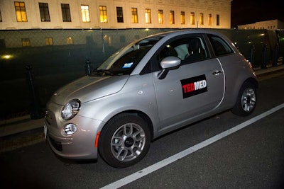 Fiat provided transportation vehicles marked with TEDMed brand signage for the April 11 reception.