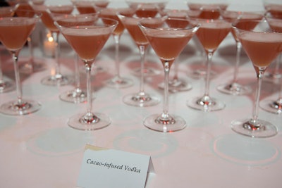 Mixologist Derek Brown created specialty cocktails for all 12 sponsors, including a cacao-infused vodka with lemon, maple syrup, and benedictine.