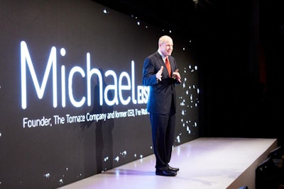 For the final portion of the event, both groups came together for a main-stage presentation featuring an appearance by Michael Eisner.