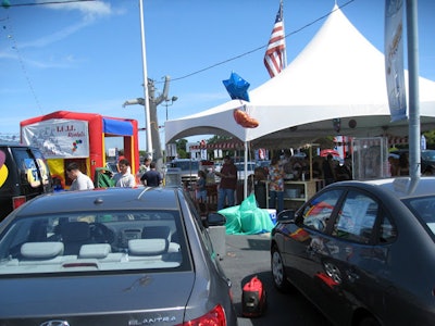 A Maui Wowi smoothie bar for a car dealership promotion