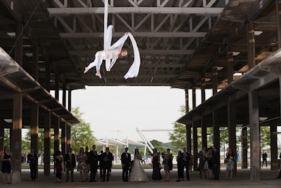 Aerial artist from the Trapeze School of New York.