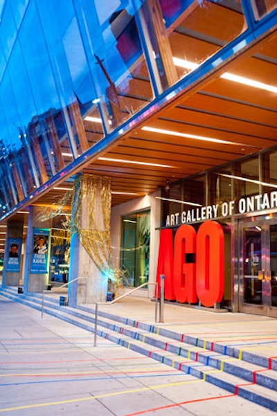 Glittering tinsel wrapped the exterior pillars and colourful lines led the way into the Art Gallery of Ontario for its annual Massive Party fund-raiser on Thursday evening.