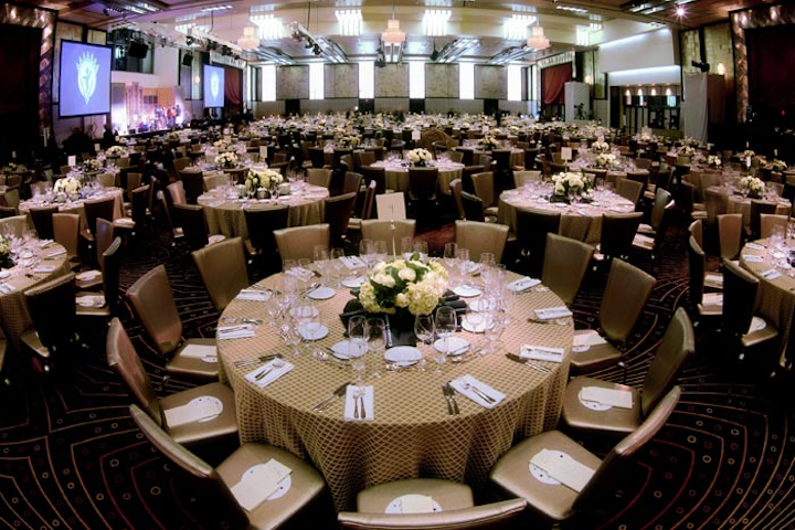 The Renaissance Hollywood Hotel & Spa is located at the Hollywood & Highland Center. The hotel has 148,000 square feet of flexible function space, including the Grand Ballroom, which is 25,090 square feet and holds 2,000 reception- or theater-style, 1,500 for a banquet, or 1,200 classroom-style.