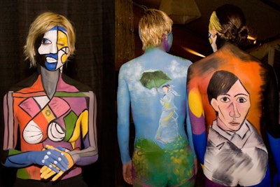 Full body-painting with different modern art styles