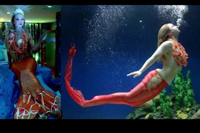 Real mermaid, with or without swimming tank