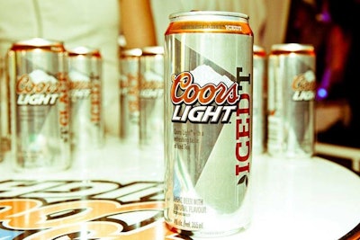 Guests received free samples of Coors Light Iced T. Sampling will be a large part of the Molson Coors launch campaign for the new product.