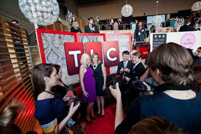 By putting the talent, including Craft Wars producer and host Tori Spelling (pictured), on display at the reception, Discovery was able to create photo opportunities for guests.