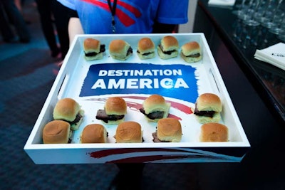 Blue Smoke served different types of barbecue sliders to promote Discovery's newest network, Destination America, which launches Memorial Day weekend and replaces Planet Green.