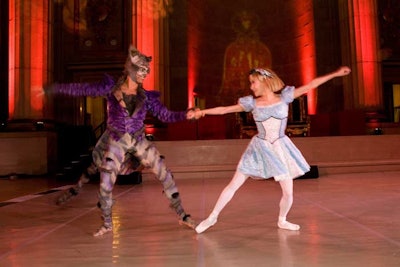 Alice and the Cheshire Cat took center stage for the first performance of the night from the ballet company.