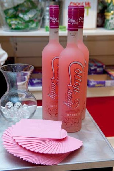 Cotton Candy liqueur provided the on-theme cocktails.