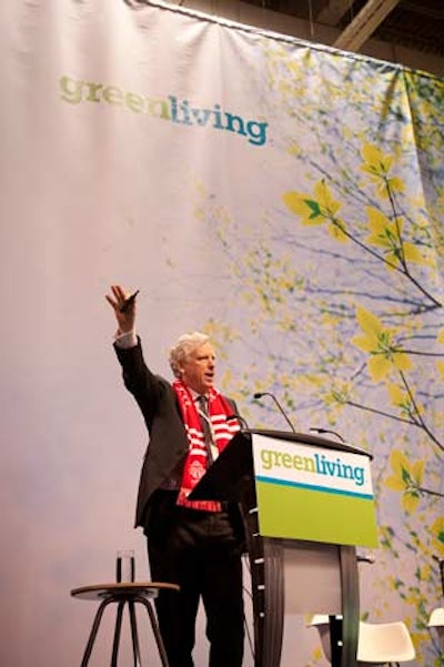 Former mayor David Miller spoke on the main stage during the Green Jobs Forum on Saturday.