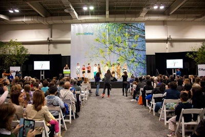 An eco-fashion show took to the main stage on Saturday.