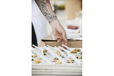 Heirloom tomato tartare/balsamic caviar/parmesan crisp.