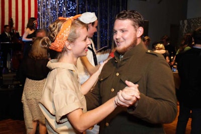 Attendees got in the spirit, dressing in vintage 1940s Army gear.