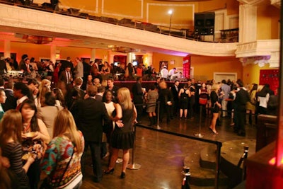 The event took place throughout the converted theater space, primarily on the main floor and a second-floor mezzanine, which is located behind where the stage once stood.