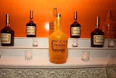 Inside, plenty of Hennessy bottles were on display behind the bar.