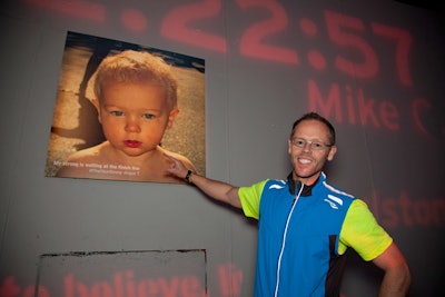 Posters on the venue's circular walls had phrases beginning with 'My Strong Is ...' and showcased images of everything from children to marathon starting lines.