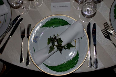 Here’s how my place setting looked—that is, if I were Elizabeth Olsen. The vine rings were neatly woven and became a party favor of sorts.