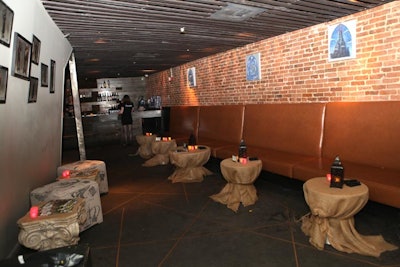 The event took place at the Brahmin, a dimly lit spot with brick walls and leather banquettes.