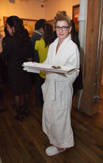 To add to the hotel-like environment, servers wore spa robes and slippers.