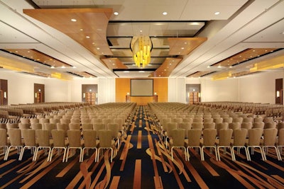 In the event center, the Zurich ballroom is the hotel's largest at more than 14,000 square feet.