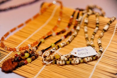 Guests shopped at a bazaar with handcrafted jewelry by the JewelGirls art-therapy and economic-empowerment program.
