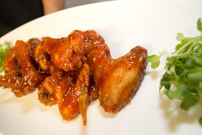 Korean-style chicken wings are another P&L hors d'oeuvre option.