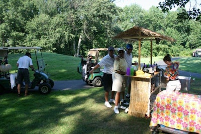 We can set up right on a golf course. (Rum improves the golf game!)